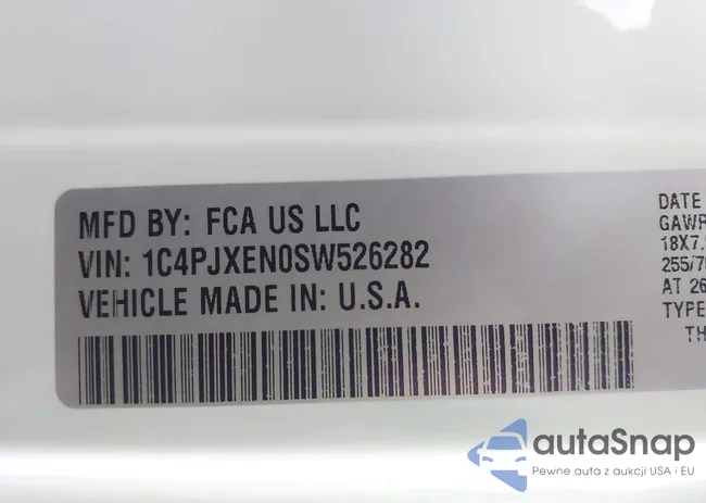 1C4PJXEN0SW526282: 43883299