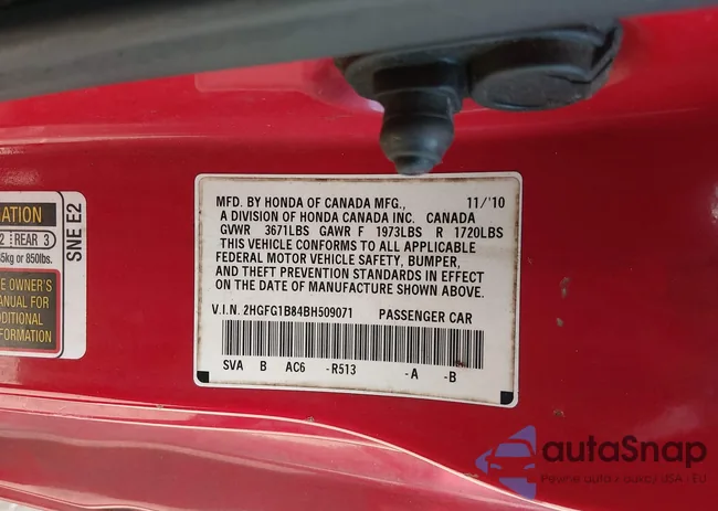 2HGFG1B84BH509071: 43882613