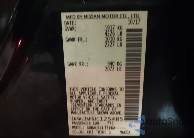 1N4AL3AP6JC125485: 43883985