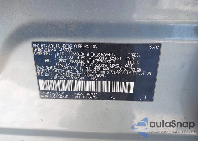 JTMZD35V785090540: 43884049