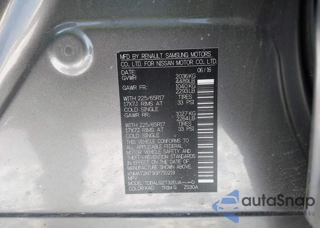 KNMAT2MT9GP710219: 43884134