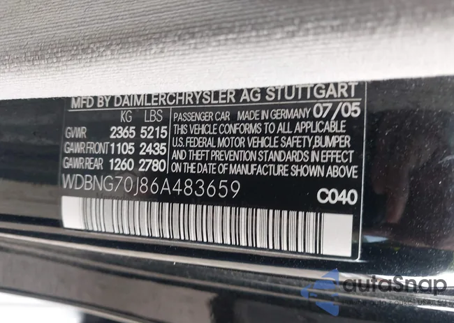 WDBNG70J86A483659: 43883499