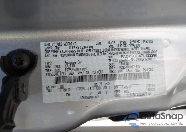 1FADP5CU4FL122298: 43883523