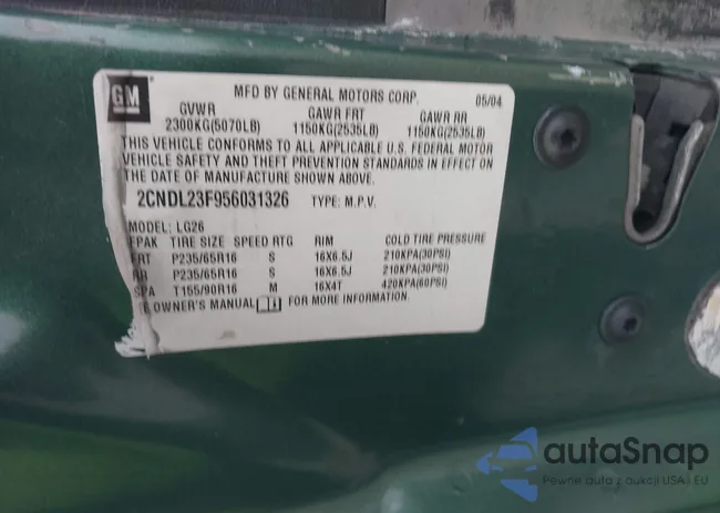 2CNDL23F956031326: 43883573