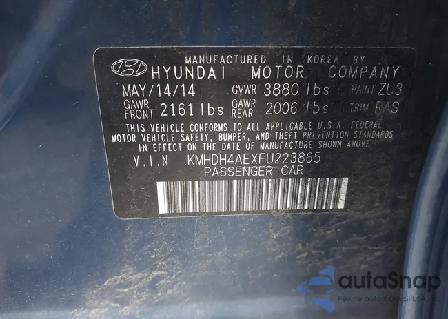 KMHDH4AEXFU223865: 43883697