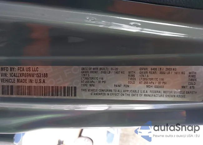 1C4JJXR69NW153188: 43884973