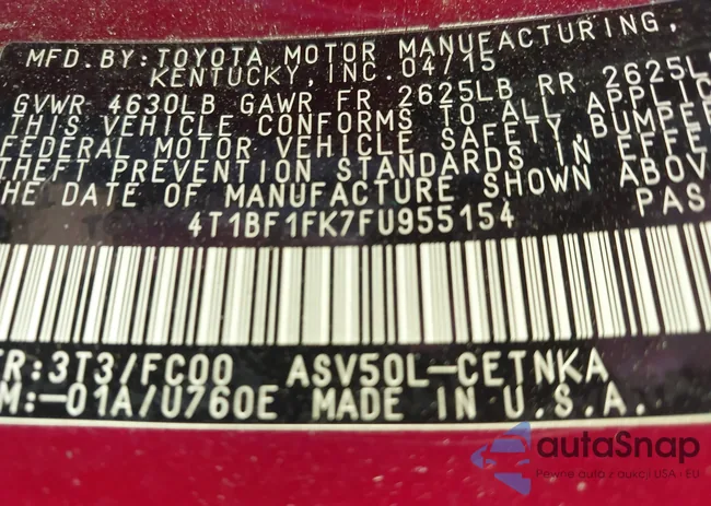 4T1BF1FK7FU955154: 43884986