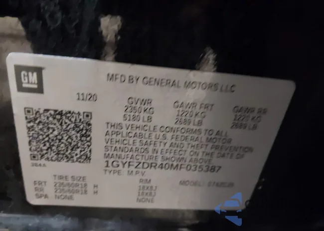 1GYFZDR40MF035387: 43885083