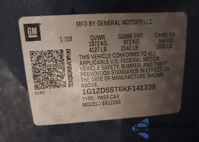 1G1ZD5ST6KF141339: 43885237