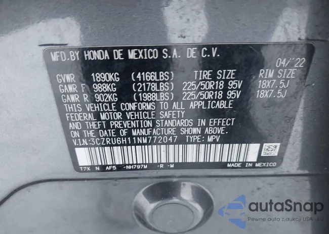 3CZRU6H11NM772047: 43885305