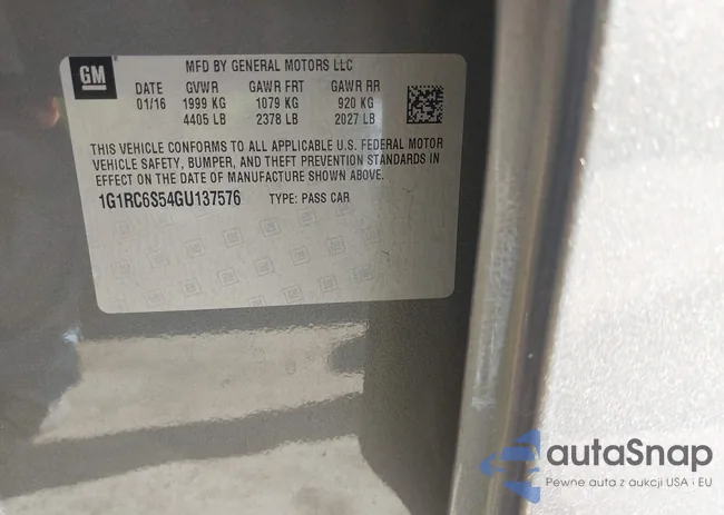 1G1RC6S54GU137576: 43885328