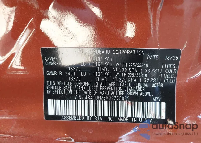 4S4GUHM6XS3775032: 43884491