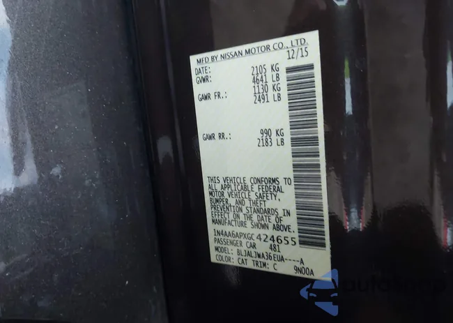 1N4AA6APXGC424655: 43884575