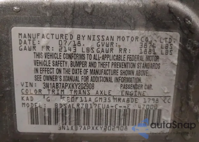 3N1AB7APXKY202908: 43884781