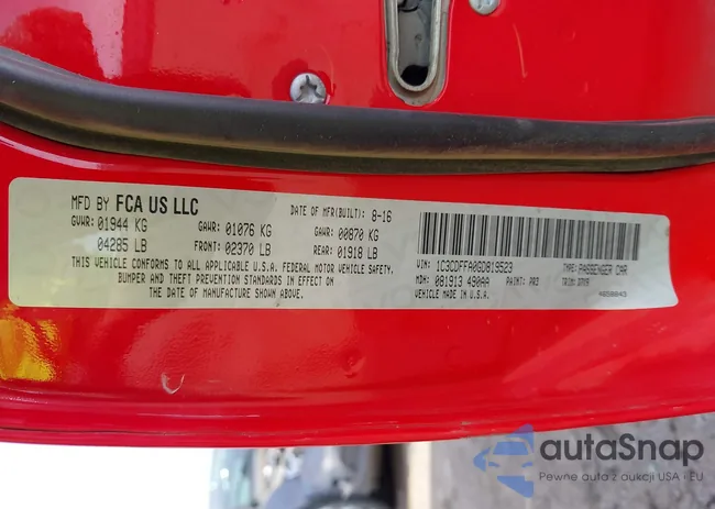 1C3CDFFA0GD819523: 43884796