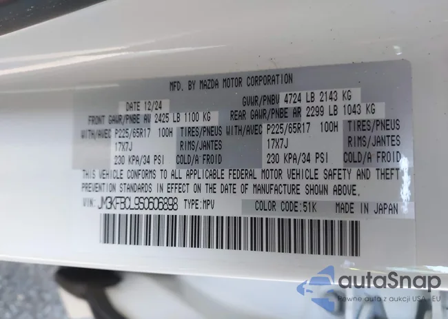 JM3KFBCL9S0606898: 43885858