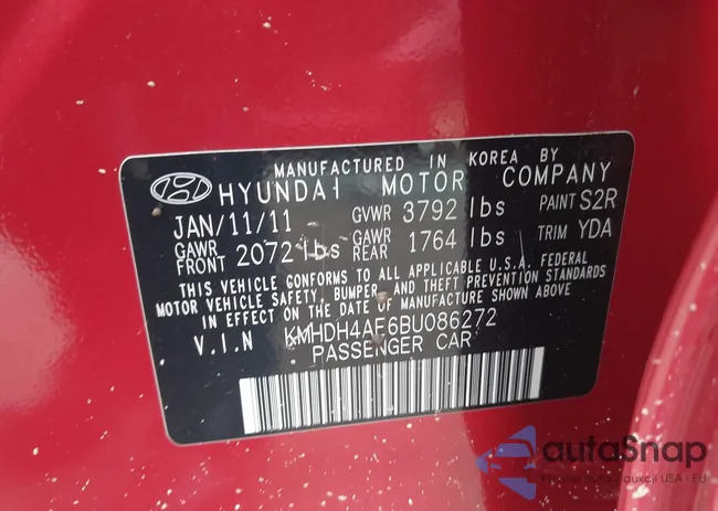 KMHDH4AE6BU086272: 43885963