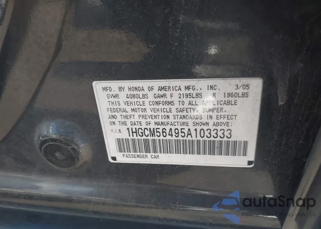 1HGCM56495A103333: 43885967