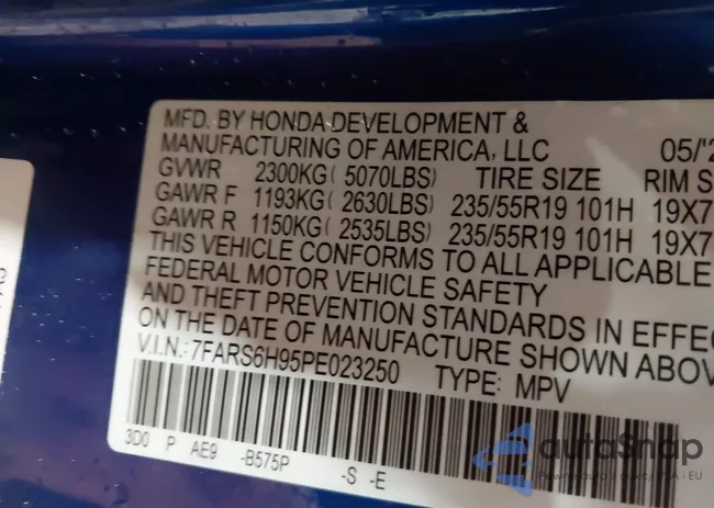 7FARS6H95PE023250: 43885992