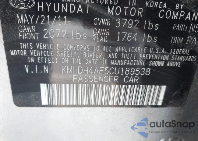 KMHDH4AE5CU189538: 43886099