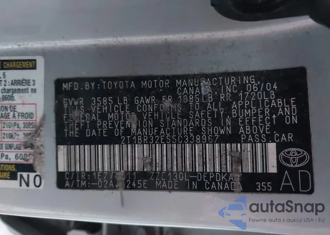 2T1BR32E55C338967: 43886255