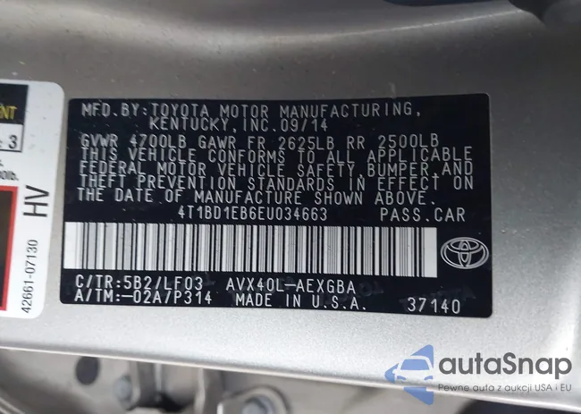 4T1BD1EB6EU034663: 43886298