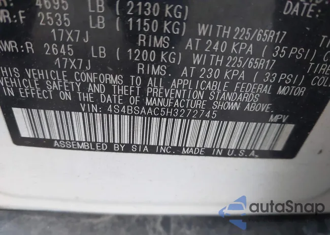 4S4BSAAC5H3272745: 43886308