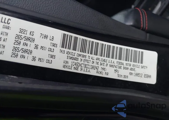 1C4SDHCT8CC130242: 43886309