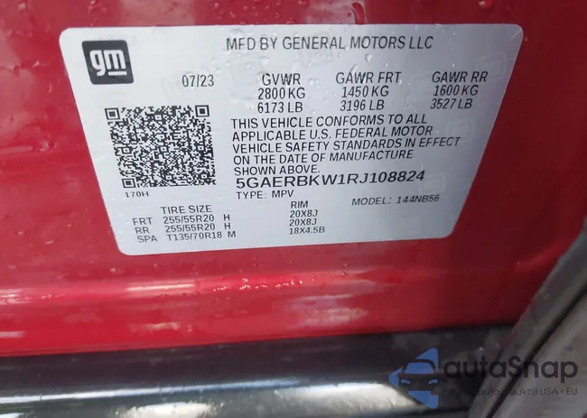 5GAERBKW1RJ108824: 43886310