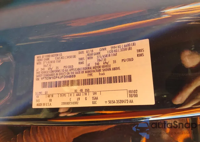 1FTEW1EP4JFD94889: 43886352