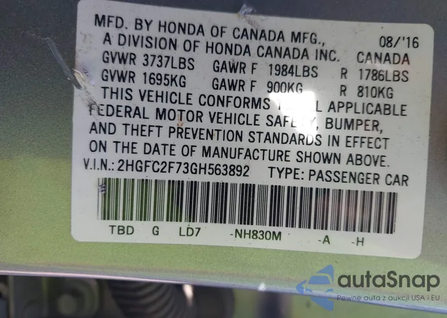 2HGFC2F73GH563892: 43886361