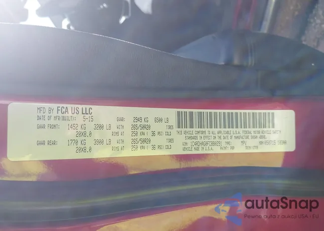 1C4RDHAG0FC880291: 43886430