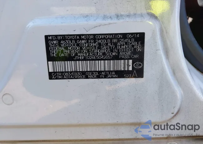 JTHBF1D26E5042657: 43885463