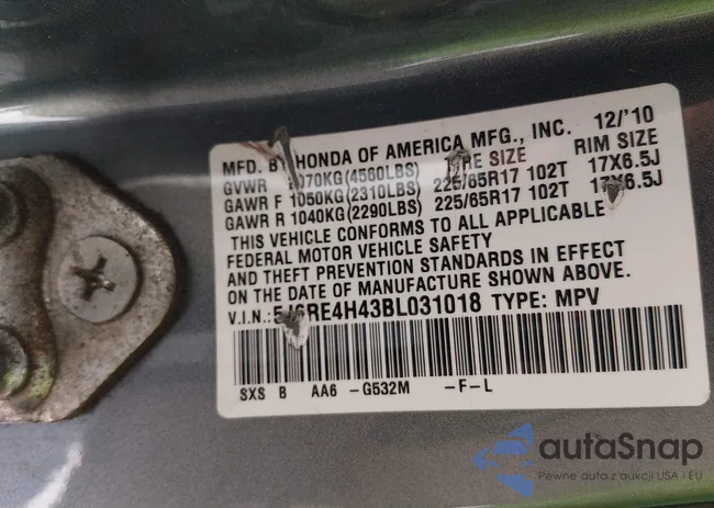 5J6RE4H43BL031018: 43885543