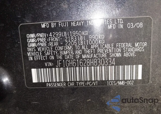 JF1GH61628H830334: 43885566