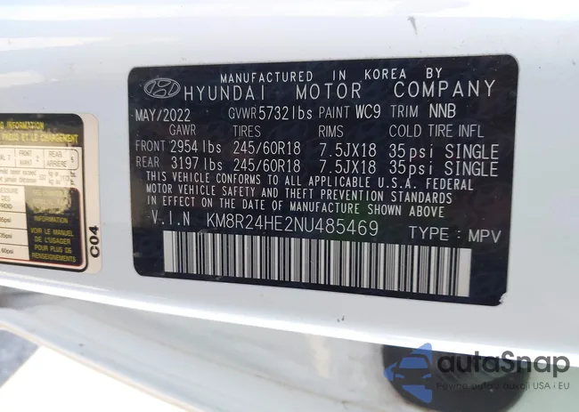 KM8R24HE2NU485469: 43885665