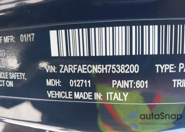 ZARFAECN5H7538200: 43885674