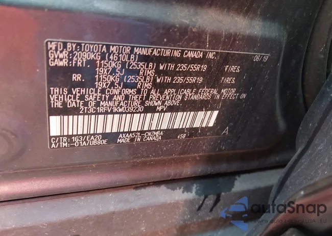 2T3C1RFV1KW039230: 43885776