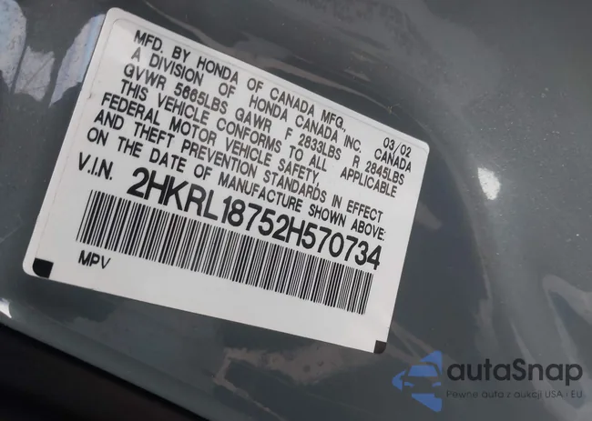 2HKRL18752H570734: 43885828