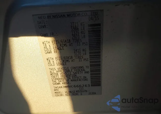 5N1AR2MM9FC666263: 43885830