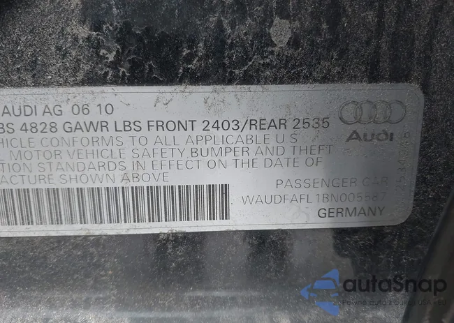 WAUDFAFL1BN005587: 43887013