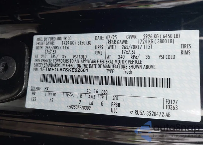 1FTMF1L57SKE92661: 43887182