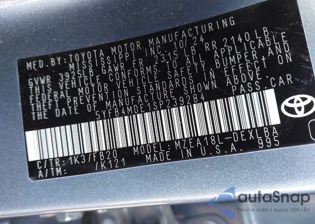 5YFB4MDE1SP239284: 43887197