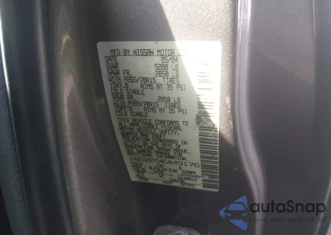 1N6ED26Y54C449176: 43887347