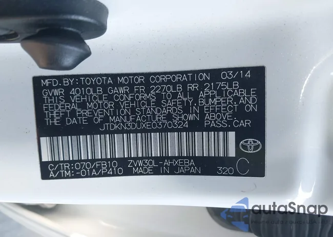 JTDKN3DUXE0370324: 43886496