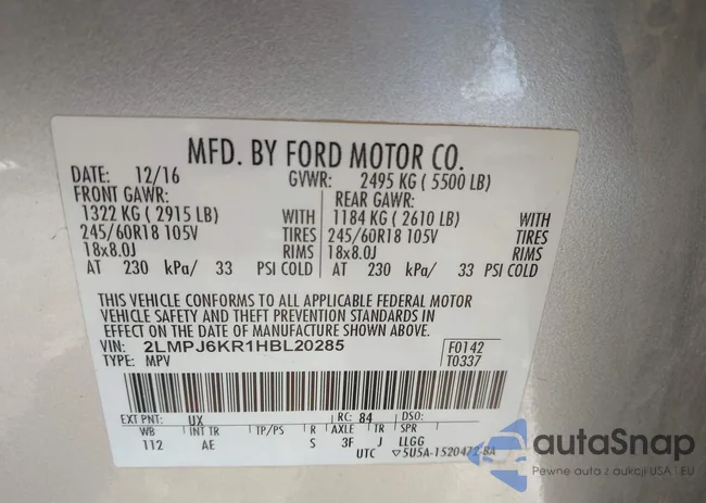 2LMPJ6KR1HBL20285: 43886520