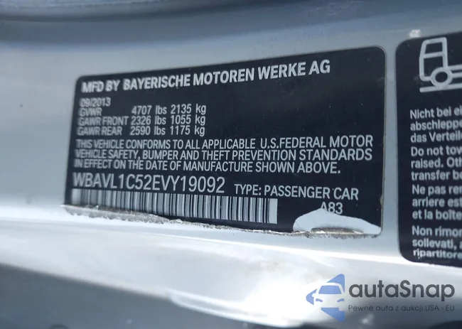 WBAVL1C52EVY19092: 43886705