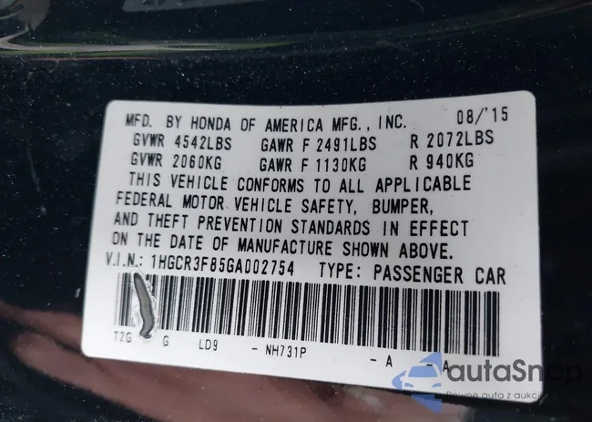 1HGCR3F85GA002754: 43887863