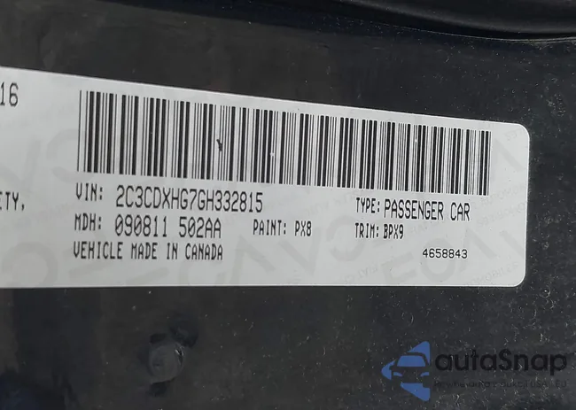 2C3CDXHG7GH332815: 43887966