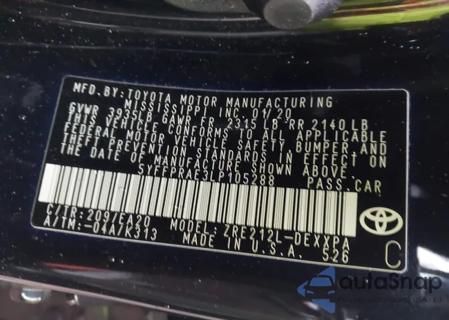 5YFFPRAE3LP105288: 43888220